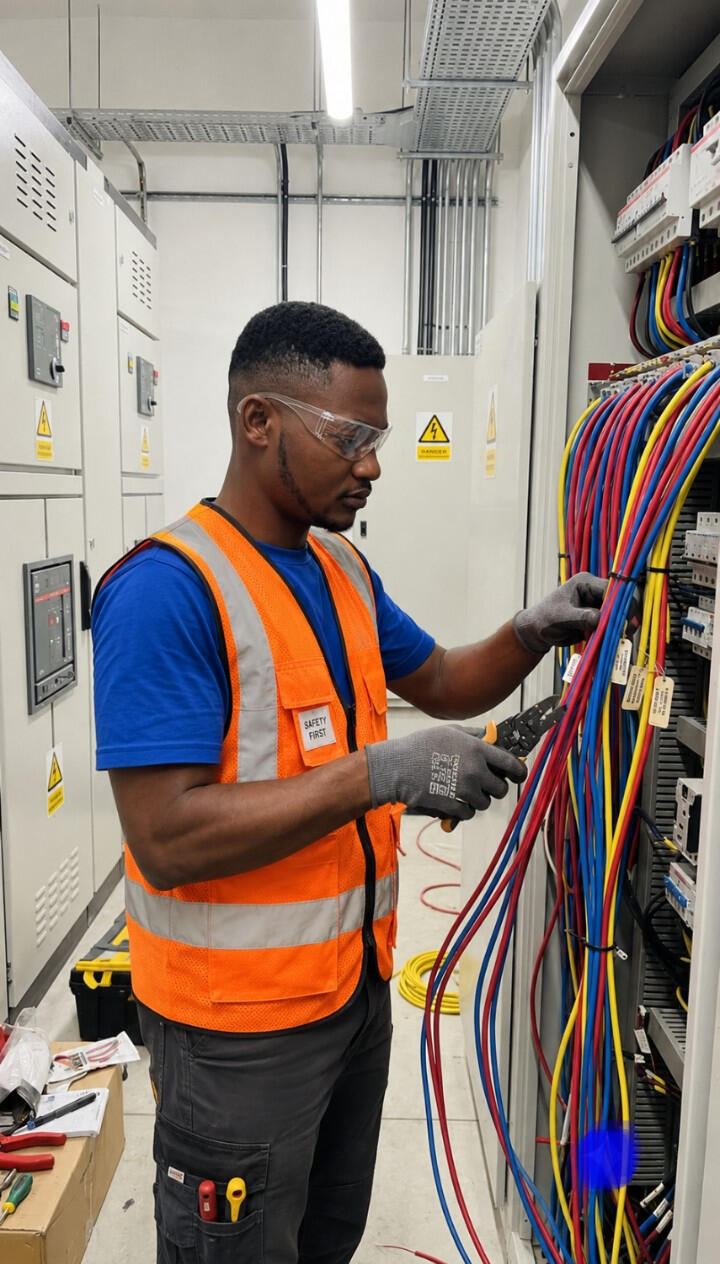 Fixing of an industrial panel